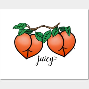 Juicy Peach butts Posters and Art